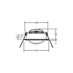 BRUMBERG BB03 LED-Einbauspot on/off Anschlussbox schwarzmatt