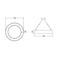 BRUMBERG Biro Circle Ring5 Ø 45cm up/down CASAMBI weiß 4000K