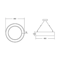 BRUMBERG Biro Circle Ring10 Ø 45 cm up/down DALI CCT weiß