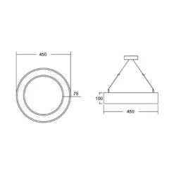 BRUMBERG Biro Circle Ring10 direkt CA Ø 45 cm schwarz 4000 K