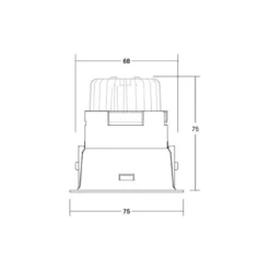 BRUMBERG Downlight Binato DALI Anschlussbox 2.700 K weiß