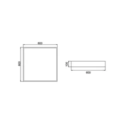 BRUMBERG LED-Deckenlampe Biro Square, on/off, silber, 3.000K
