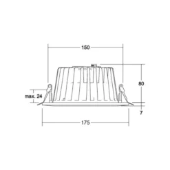 BRUMBERG LED-Einbaudownlight Lydon Midi, weiß, DALI, 4.000 K