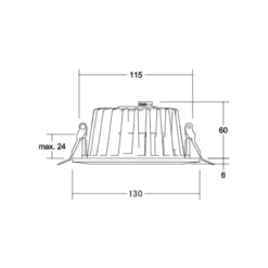 BRUMBERG LED-Einbaudownlight Lydon Mini, on/off, 4.000 K