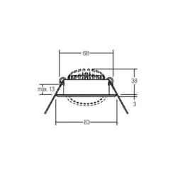 BRUMBERG LED-Einbauspot BB09, RC, Anschlussbox, edelstahl
