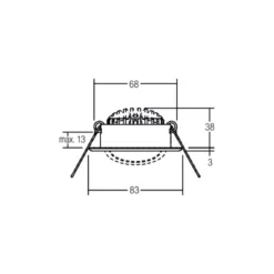 BRUMBERG LED-Einbauspot BB09, RC, Treiber rund, edelstahl