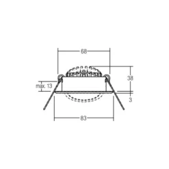 BRUMBERG LED-Einbaustrahler BB09, on/off, edelstahl
