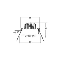 BRUMBERG LED-Einbaustrahler Tirrel-R, on/off, alu matt
