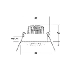 BRUMBERG LED-Einbaustrahler Tirrel-R, RC-dimmbar, chrom