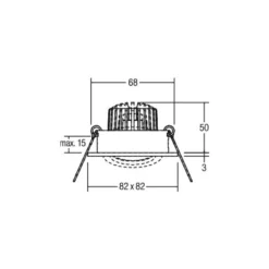 BRUMBERG LED-Einbaustrahler Tirrel-S, on/off, schwarz matt
