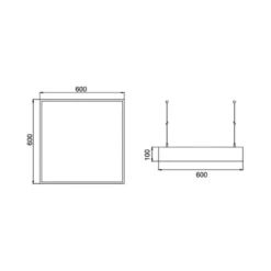 BRUMBERG LED-Pendel Biro Square, DALI dimmbar, schwarz 3000K