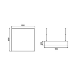 BRUMBERG LED-Pendel Biro Square, DALI dimmbar, schwarz 4000K
