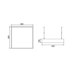 BRUMBERG LED-Pendel Biro Square, DALI dimmbar, weiß, 3.000 K