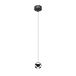 BRUMBERG LED-Pendelleuchte Ball, Aluminium, schwarz/chrom