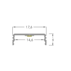 BRUMBERG One LED-Anbauprofil, alu, flach, 3 Meter