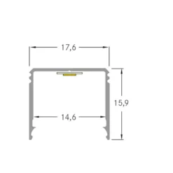 BRUMBERG One LED-Anbauprofil, alu, hoch, 1 Meter