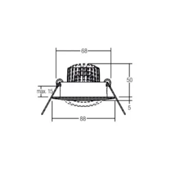 BRUMBERG Spot BB13 dim2warm RC-dim Anschlussbox, nickel matt
