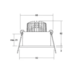 BRUMBERG Tirrel deep LED-Einbauspot on/off 830 rund, schwarz