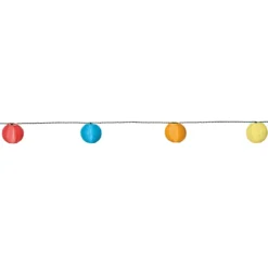 Bunte LED Solarlichterkette mit 10 Lampions