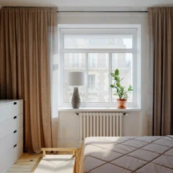By Rydens Tischleuchte Bartha, braun/beige, Höhe 74 cm