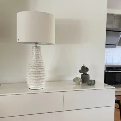 By Rydens Tischleuchte Bartha, creme/beige, Höhe 74 cm