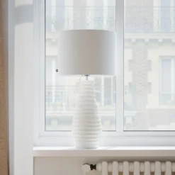 By Rydens Tischleuchte Bartha, creme/beige, Höhe 74 cm