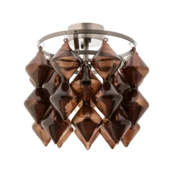 By Rydéns Deckenleuchte Gemma, braun, Stahl, Glas, E27