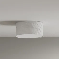 By Rydéns Deckenleuchte Vita, Ø 40 cm, weiß, Leinen