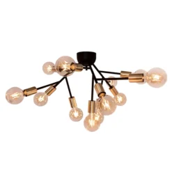 By Rydéns Heroes Deckenlampe schwarz/messing 12fl
