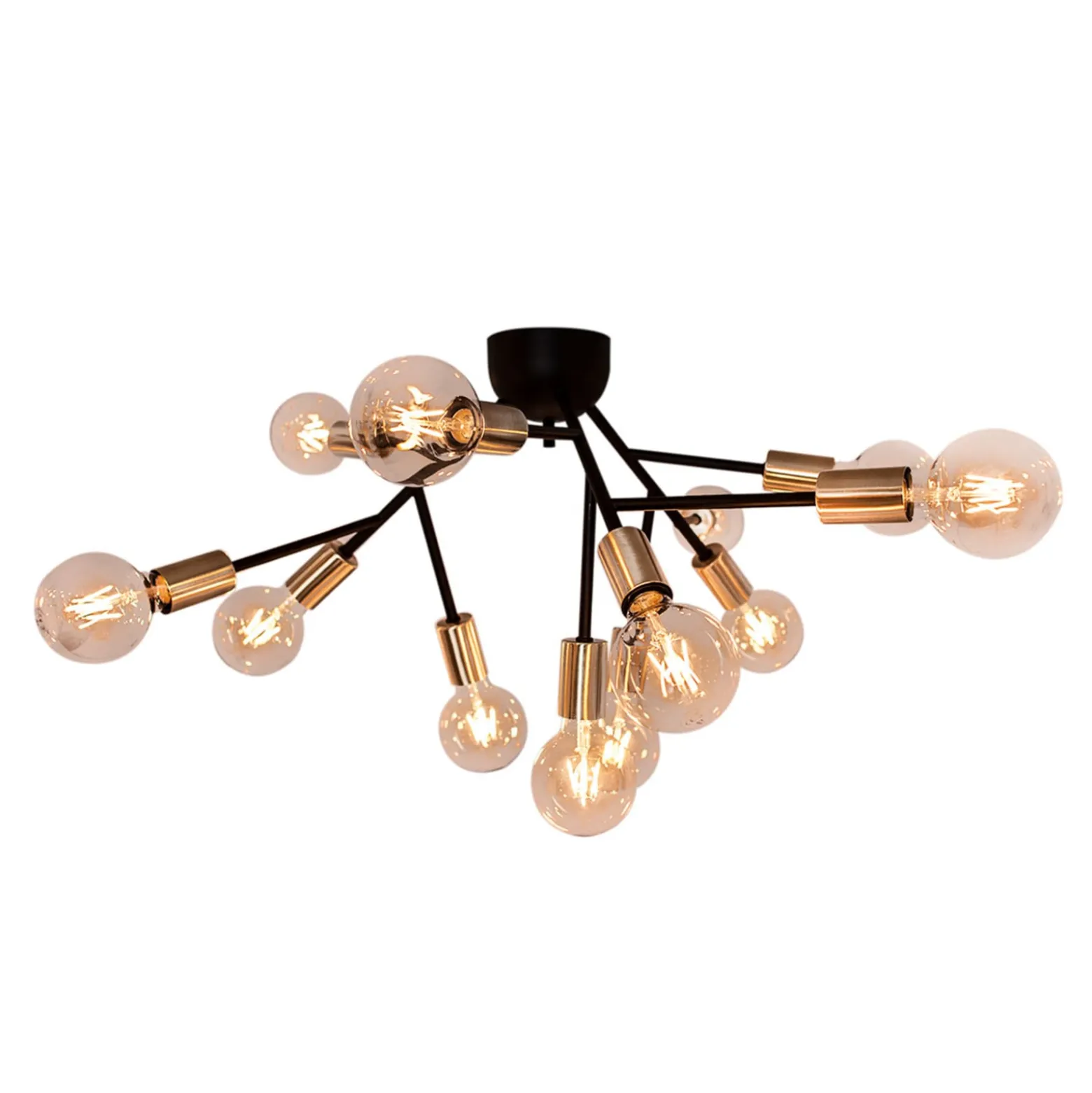 By Rydéns Heroes Deckenlampe schwarz/messing 12fl