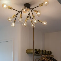 By Rydéns Heroes Deckenlampe schwarz/messing 12fl