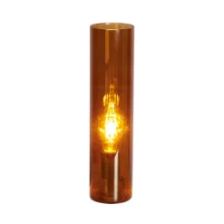 By Rydéns Tischleuchte Flake, cognac, Höhe 40 cm, Glas, E27