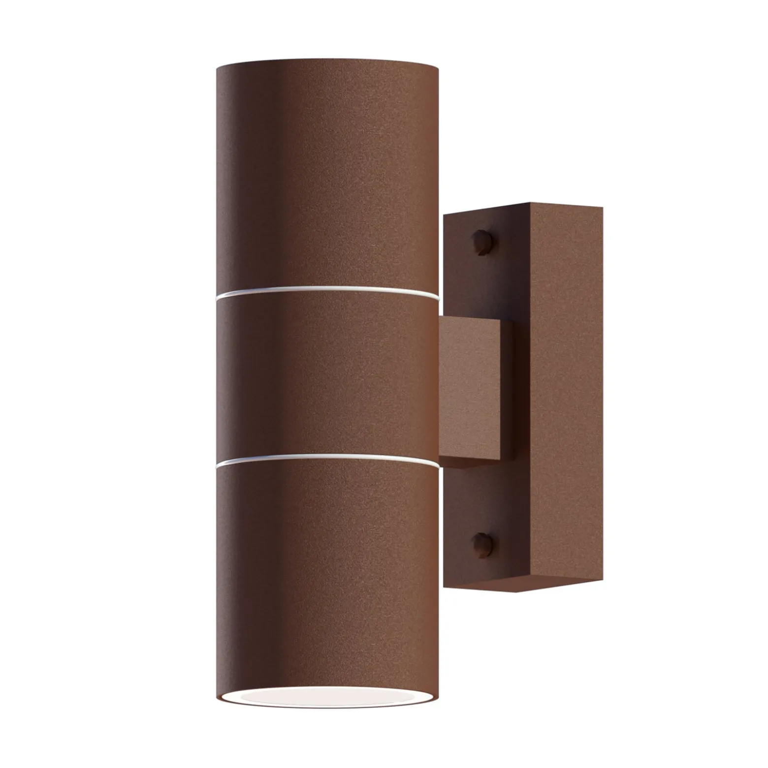 Calex Außenwandlampe GU10 Edelstahl up/down 17 cm, rostbraun