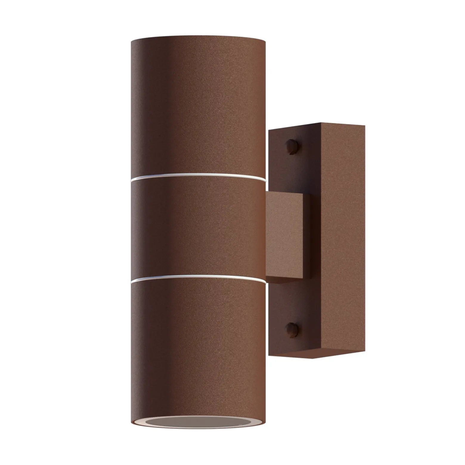 Calex Außenwandlampe GU10 Edelstahl up/down 17 cm, rostbraun