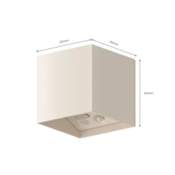 Calex LED-Akku-Sensor-Außenwandlampe Volterra, sand, IP44