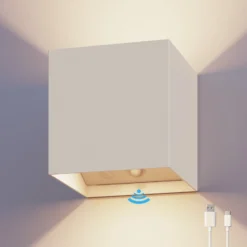 Calex LED-Akku-Sensor-Außenwandlampe Volterra, weiß, IP44