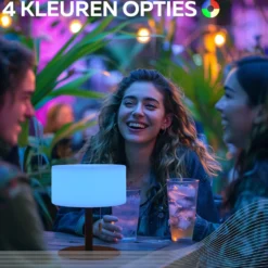 Calex LED-Akku-Tischleuchte, IP44, Zugschalter