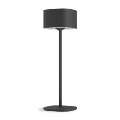 Calex LED-Akku-Tischleuchte Serino, schwarz, Alum, 2.700 K