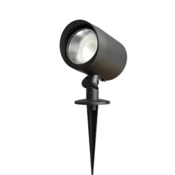Calex LED-Außenstrahler, Erdspieß, Stecker, schwarz, 2.700 K