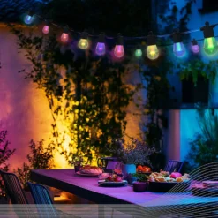Calex LED-Lichterkette Vibey, Länge 10 m, Remote, RGBIC, CCT