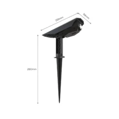 Calex LED-Solar-Erdspießstrahler Padoa, 2er-Pack, schwarz