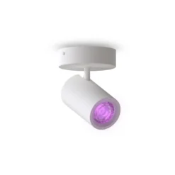 Calex Smart Deckenspot, weiß, Ø 10 cm, 1-flg., GU10-LED RGBW