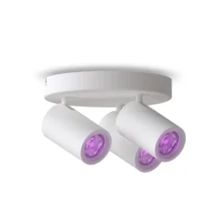 Calex Smart Deckenspot, weiß, Ø 21 cm, 3-flg., GU10-LED RGBW