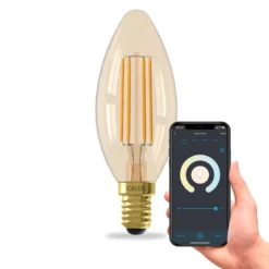 Calex Smart E14 B35 Kerze 4,9W 1800-3000K dim gold