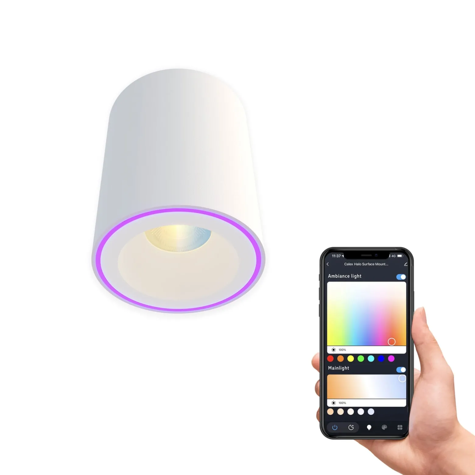 Calex Smart Halo Spot LED-Deckenstrahler, weiß