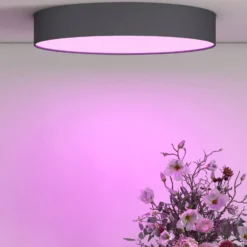 Calex Smart LED-Deckenleuchte Fabric, Ø 30 cm, RGBW, dimmbar