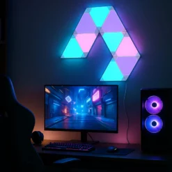 Calex Smart LED-Wandleuchte TRIANGLES, 9-teilig, RGBW, dim