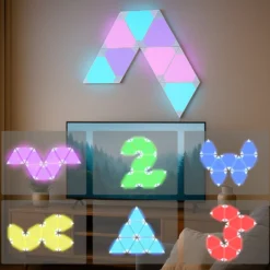 Calex Smart LED-Wandleuchte TRIANGLES, 9-teilig, RGBW, dim