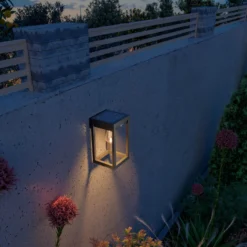 Calex Smart Outdoor Solar Lantern, Sensor, RGBW