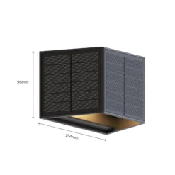 Calex Solar-LED-Außenwandleuchte Caserta, up/down, schwarz